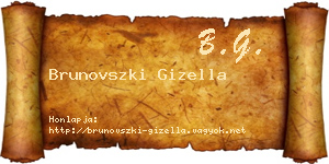 Brunovszki Gizella névjegykártya